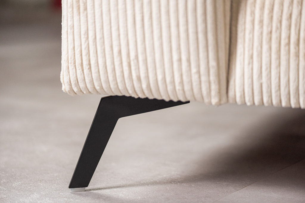 3-zitshoek rechts, stof Lincoln 03, RIB460 beige, zwarte poot - Afbeelding 5