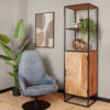Boekenkast Denver | Mangohout en staal | 1 deur - Afbeelding 5