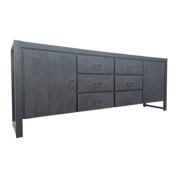 Dressoir Boaz Black | 200 cm - Image 5