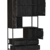 Vakkenkast Denver Black | Mangohout en staal | 90 cm - Afbeelding 5