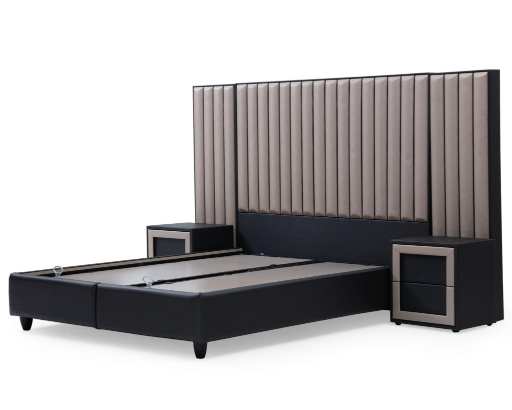 Boxspring Skybedd Duobedd 140x200 Antraciet met Opbergruimte - Afbeelding 5