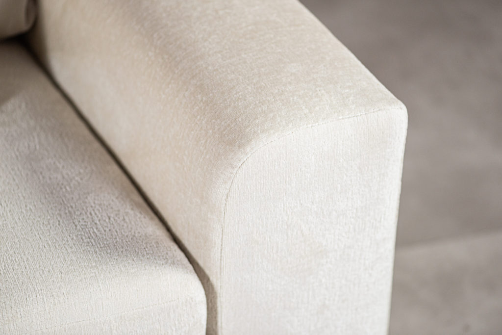 3-zitshoek links, stof Loris 01, L720 champagne - Afbeelding 6