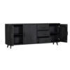 Dressoir Omaha Black | 220 cm - Afbeelding 6