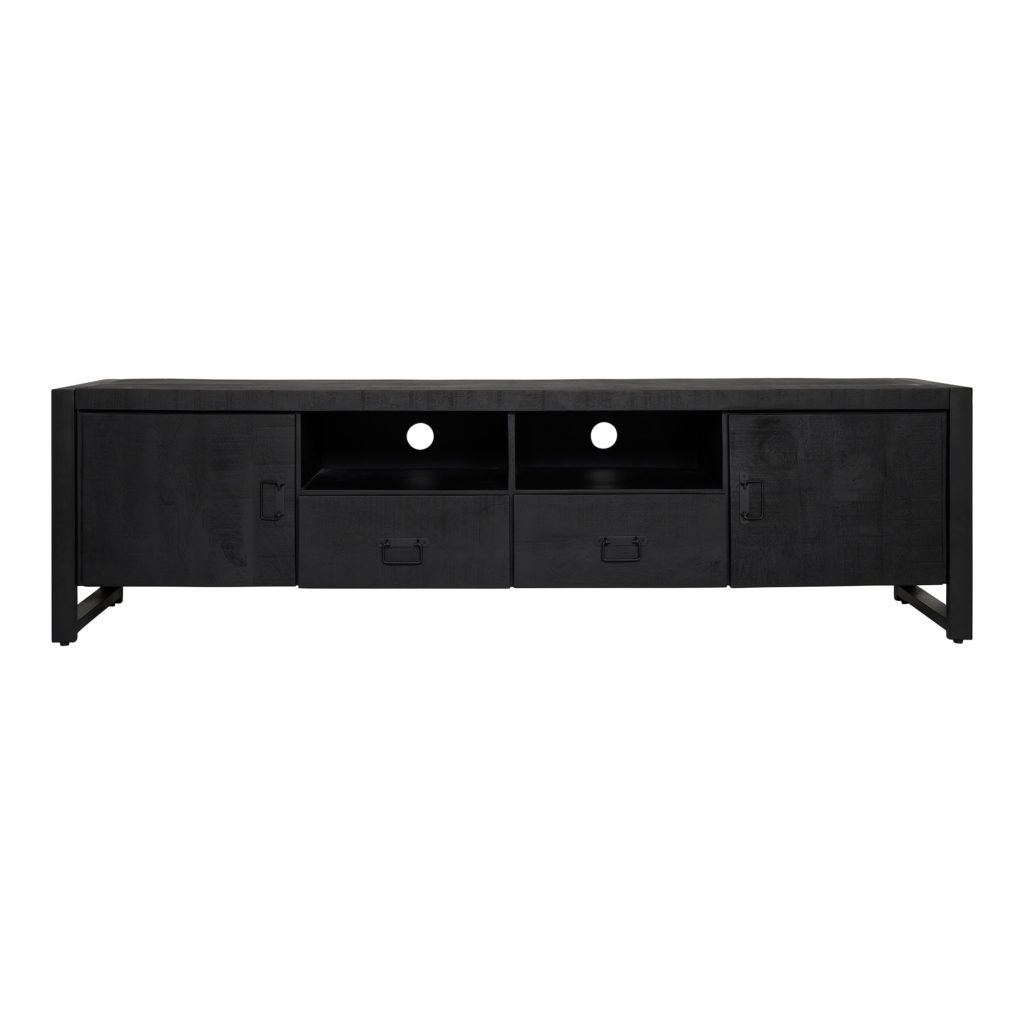 Tv meubel Boaz Black 200 cm | Twee deuren en twee lades - Afbeelding 6