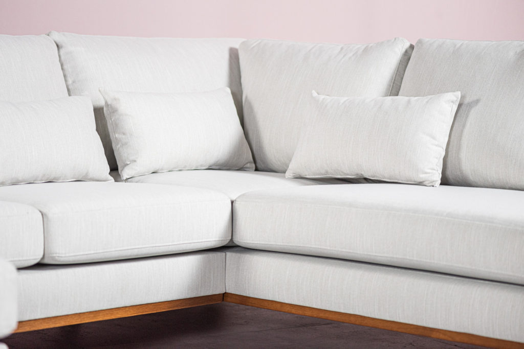 3-zits hoek rechts CL, stof Melva 02, M460 beige - Afbeelding 7