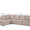 3-zitshoek links, stof Inari 22, I460 beige - Afbeelding 8