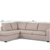 3-zitshoek links, stof Inari 22, I460 beige - Afbeelding 8