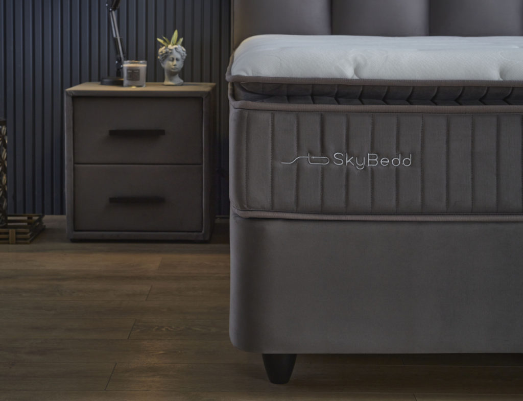 Boxspring Skybedd Birdybedd 140x200 Antraciet met Opbergruimte - Afbeelding 8