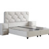 Boxspring Skybedd Dolcebedd 160x200 Beige met Opbergruimte - Afbeelding 8