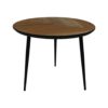 Salontafel Fishbone - 60x60x49 - Naturel/zwart - Eiken/metaal
