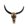 Buffelkop S - 60x60x10 - Goud/zwart - Metaal