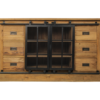 Dressoir Blackburn - glasdeuren - reclaimed teak/ijzer
