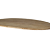 Tafelblad ovaal - 220x110 cm - blank - teak