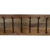 Kapstok - 90x11x30 - Naturel/zwart - Mangohout/metaal