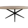 Eettafel Zurich ovaal - 200x100x77 - Naturel - Acaciahout/metaal