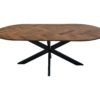 Eettafel Verona ovaal - 220x110x76 - naturel - Mangohout/metaal