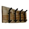 Kapstok Live Edge - 60x13x26 - Naturel - Acaciahout/metaal
