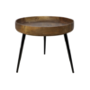 Bijzettafel Ventura - ø50 cm - mangohout/ijzer - naturel