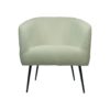 Fauteuil - 77x68x83 - Wit/zwart - Bouclé