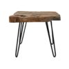 Salontafel met hairpin poten - ijzer/teak