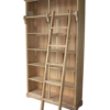 Boekenkast met trap - blank - teak