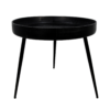 Bijzettafel Ventura - ø60 cm - zwart - mangohout/ijzer