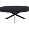 Ovale eettafel Melbourne - 240x110x76,5 - Zwart - Mangohout/ijzer