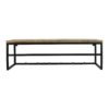 Kapstok - 80x25x25 - Naturel/zwart - Mangohout/metaal