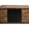 Sideboard Melbourne - 140x43x85 - Naturel/zwart - Rustiek mangohout/ijzer
