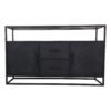 Dressoir Verona - 140x40x85 - Zwart - Mangohout/Metaal