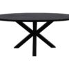 HSM Collection-Ovale Eettafel Zurich-180x100x76-Zwart/Zwart-Acacia/Metaal