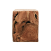 Kubus bijzettafel - 25x25 cm - teak - natural wax
