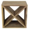 Flessenrek kruis - gerecycled teak