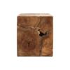Kubus bijzettafel - 30x30 cm - teak - natural wax