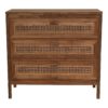 HSM Collection-Dressoir 3 La-90x42x85-Naturel-Rotan/Teak