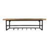 Kapstok - 90x30x30 - Naturel/zwart - Acaciahout/metaal