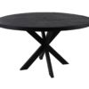 Ronde eettafel Melbourne - ø130x76 - Zwart - Mangohout/ijzer