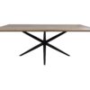 Eettafel Zurich rechthoekig - 200x100x76 - Naturel/zwart - Acaciahout/metaal