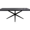 Eettafel Zurich rechthoekig - 200x100x76 - Zwart - Acaciahout/metaal