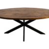 Ovale eettafel Melbourne - 200x100x76  - naturel - mangohout/ijzer