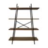 Stellingkast met 4 planken - gemixt Javahout/ijzer