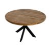 Ronde eettafel Melbourne - ø80x76 - Naturel/zwart - Mangohout/ijzer