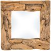 Wandspiegel - 50x50 cm - teak wortelhout