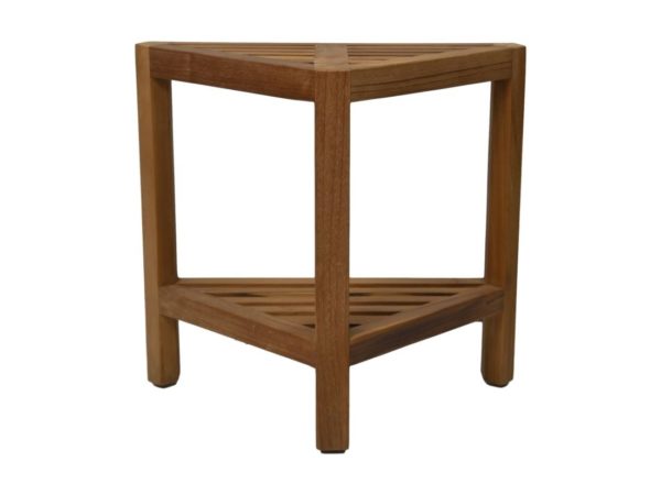 Decoratief hoek krukje - 46x30x46,5 - Naturel - Teak