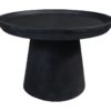 HSM Collection-Ronde Bijzettafel Drum-60x60x40-Zwart-Mango