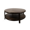 Salontafel Ø100, H40, Brown Walnut