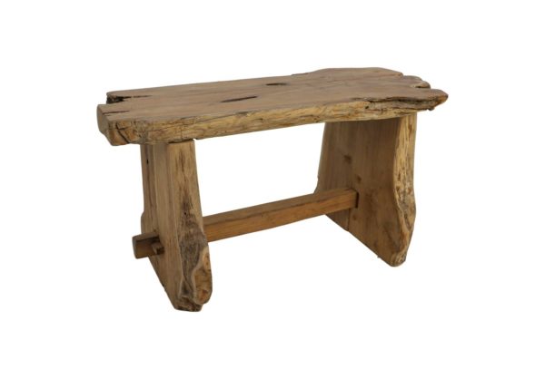 Teak bench - 80x40x45cm - Natural teak - Image 2