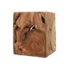 Kubus bijzettafel - 25x25 cm - teak - natural wax - Afbeelding 2