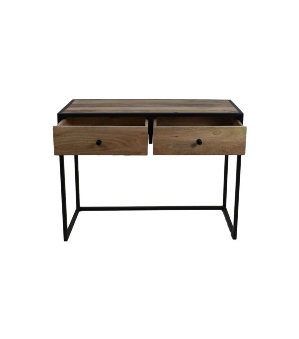 Console tafel Dublin - 100x45x75 - Mangohout/ijzer - Naturel/zwart - Image 2