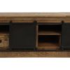 HSM Collection-Tv Meubel Melbourne 2 Deur 2 La-150x45x55-Naturel/Zwart-Mango/Metaal - Afbeelding 2